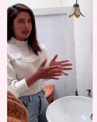 Priyanka Chopra washes hands while singing song penned by hubby Nick