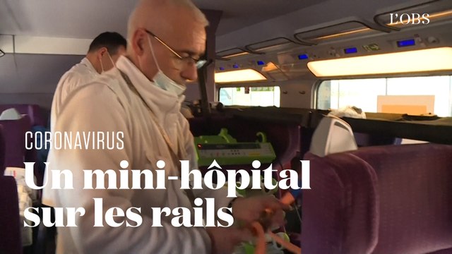 A l'intérieur du premier TGV médicalisé pour faire face à l'épidémie de Covid-19 en France