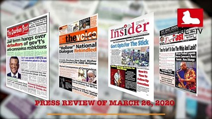 CAMEROONIAN PRESS REVIEW OF MARCH 26, 2020