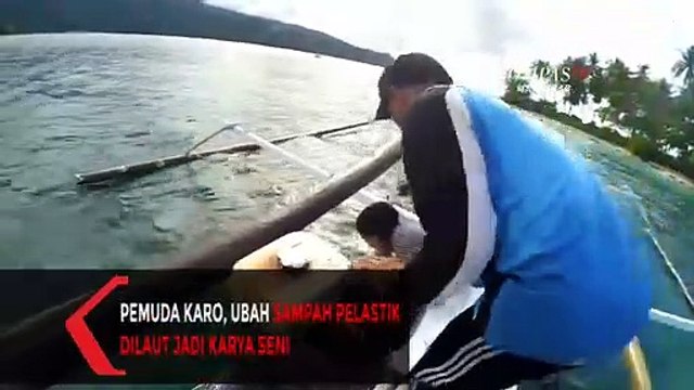 Pemuda Karo, Ubah Sampah Pelastik Di Laut Jadi Karya Seni Lukis