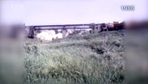 Žel. most u Hory sv. Šebestiána (1986, Archiv ČT24: Odstřely a demolice)