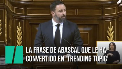 La frase de Santiago Abascal en el Congreso que le ha convertido de inmediato en 'trending topic'