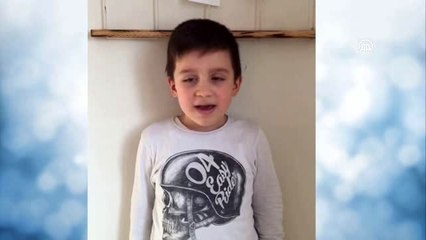 Minik öğrenciler "Evde kal" çağrısına videoyla destek verdi