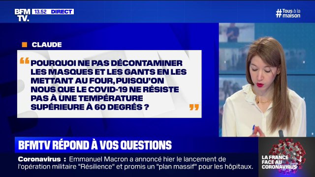 Pourquoi ne pas décontaminer les masques et les gants ? BFMTV répond à vos questions