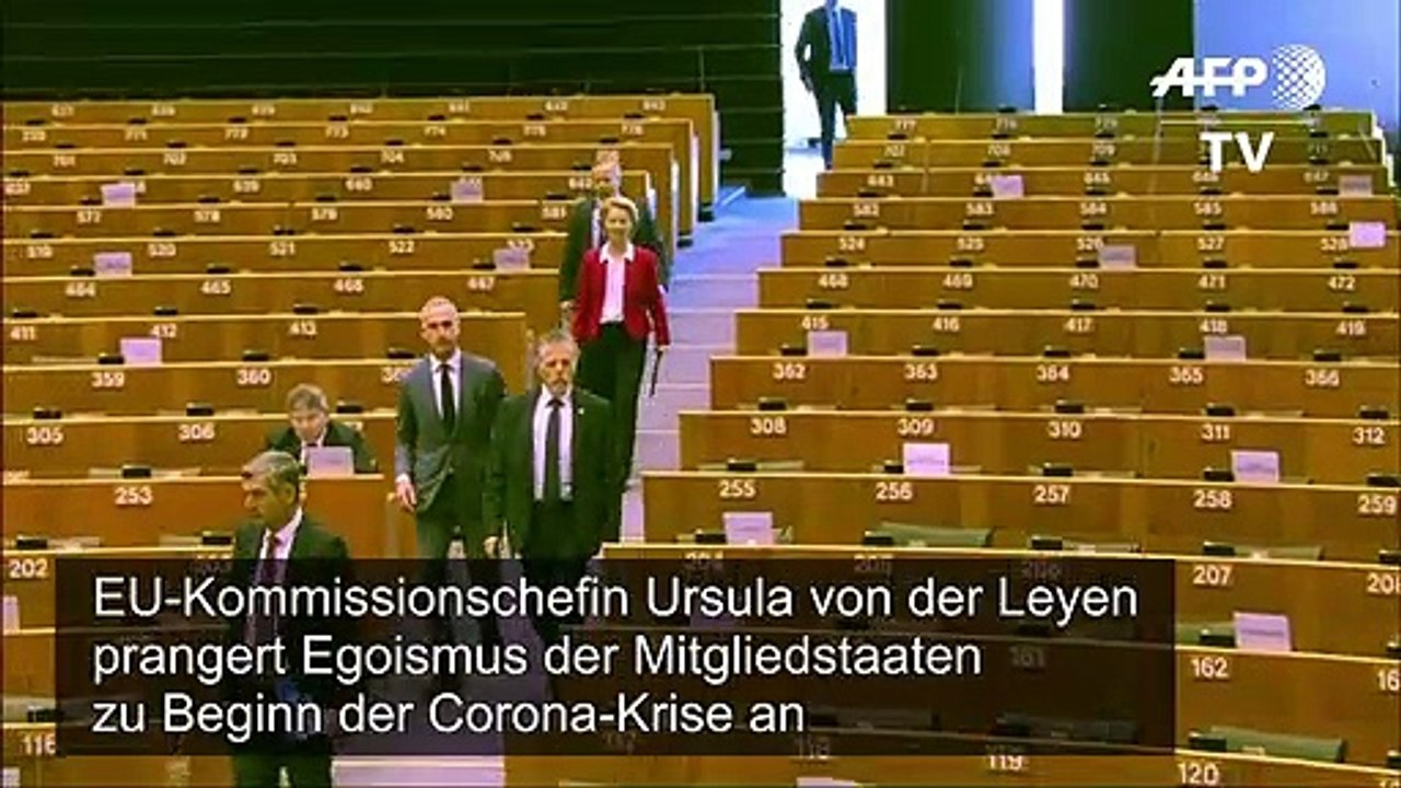 Corona-Krise: Von der Leyen prangert Eogoismus der EU-Staaten an