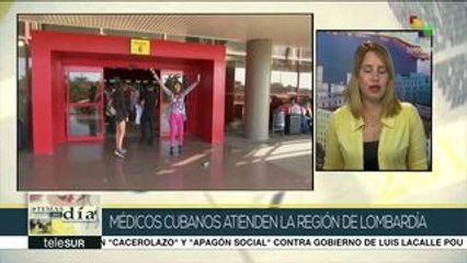 Médicos cubanos atienden a italianos de Lombardía frente al COVID-19