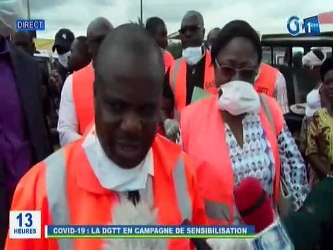 RTG / Covid 19 - La Direction Générale des Transports Terrestres en campagne de sensibilation sur les mesures gouvernementales