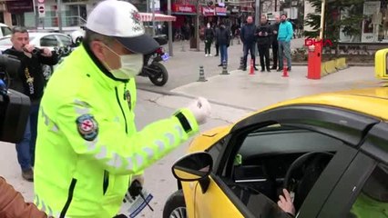 Yalova'da trafik ekiplerinden koronavirüs tedbirleri