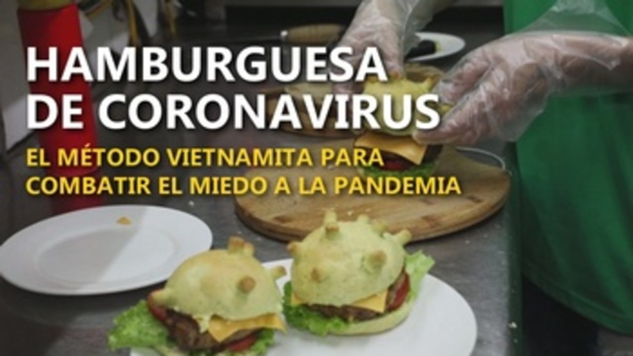 Hamburguesas con forma de coronavirus