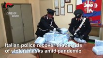 Coronavirus: Italian police seize stolen protective masks