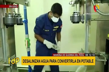 ¡Gran iniciativa! Marina de Guerra desaliniza agua de mar para convertirla en potable