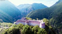 Reconstrucción digital del castillo de Poenari, Rumanía