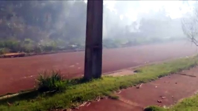 Moradora registra incêndio ambiental no Conjunto Sanga Funda