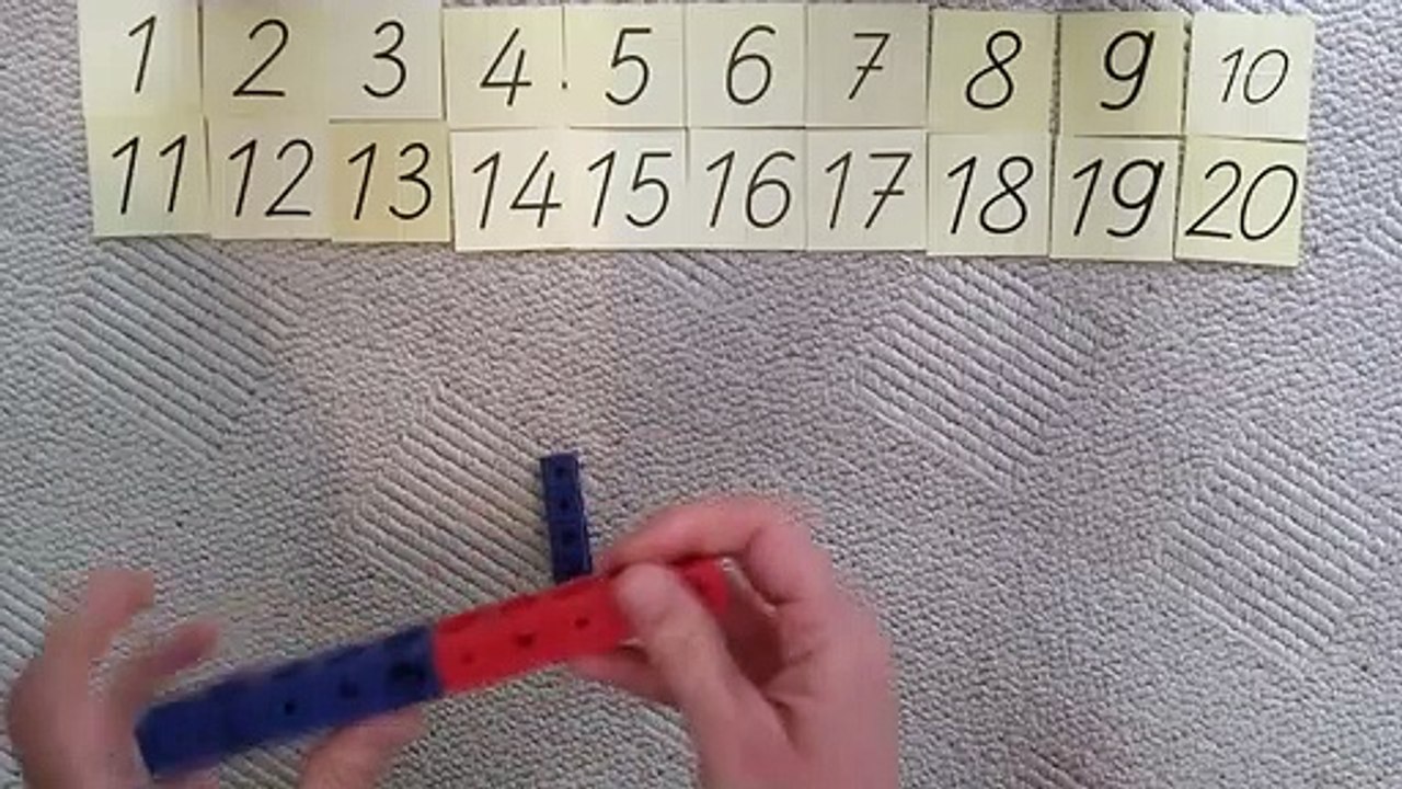 Zahlenraum bis 20 - Zahlendarstellung mit Steckwürfeln