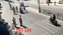 Toady breaking news police beating people on road