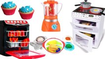 Toy Kitchen Electric Light and Sound Oven Cooking Baking Play Doh Food Velcro Vegetables Fruit