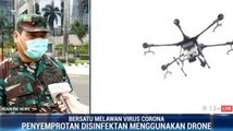 Drone Semprot Disinfektan di Jakarta Selatan