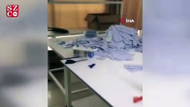 Sancaktepe’de kaçak maske üretilen imalathaneye denetim: 22 bin maske ele geçirildi