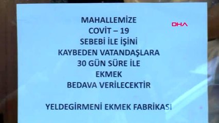 KADIKÖY'DE KORONAVİRÜS NEDENİYLE İŞSİZ KALANLARA BEDAVA EKMEK VERİYOR