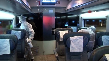 Yüksek Hızlı Trenler Titizlikle Dezenfekte Ediliyor!