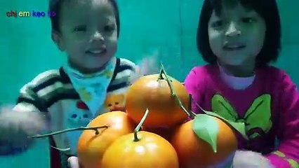 Trò chơi cùng nhau ăn cam- Chị Em Kẹo Bo