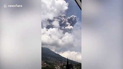Indonesia volcano erupts sending clouds of ash 5,000 metres into the sky