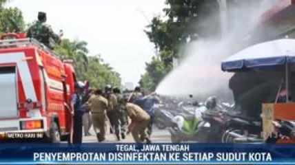 Seluruh Kota Tegal Disemprot Disinfektan