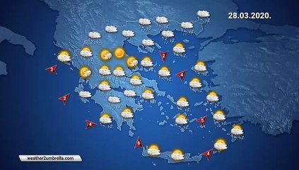 Η πρόβλεψη του καιρού για τo Σάββατο  28-03-2020