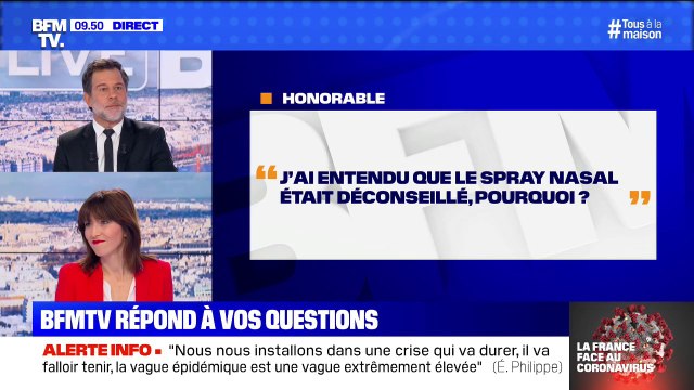 J'ai entendu que le spray nasal était déconseillé, pourquoi ? BFMTV répond à vos questions