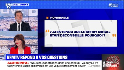 J'ai entendu que le spray nasal était déconseillé, pourquoi ? BFMTV répond à vos questions