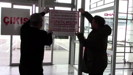 Sivas'ta terminale gelen yolcuların ateşi ölçülüyor