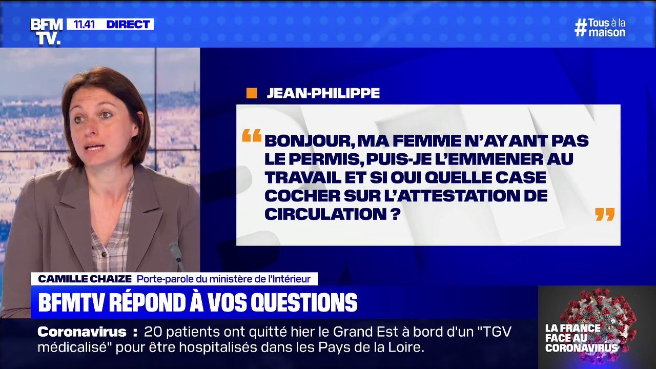Ma femme n'ayant pas le permis, puis-l'emmener au travail ?