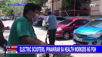 Electric scooters, ipinahiram sa health workers ng PGH