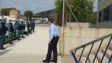 El homenaje de la Guardia Civil al primer Mosso d'Esquadra por coronavirus