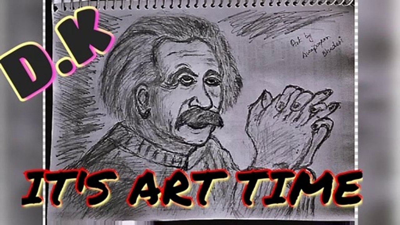 HOW TO DRAW ALBERT EINSTEIN SKETCH  STEP BY STEP NEW SKETCH