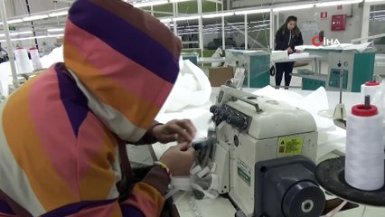 Amasya'da antibakteriyel tulum üretiliyor