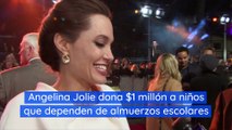 Angelina Jolie dona $1 millón a niños que dependen de almuerzos escolares