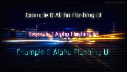 Alpha Flashing UI v2.3. Free Unity Asset.