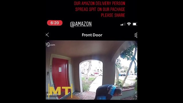 Ce livreur Amazon crache sur un colis !