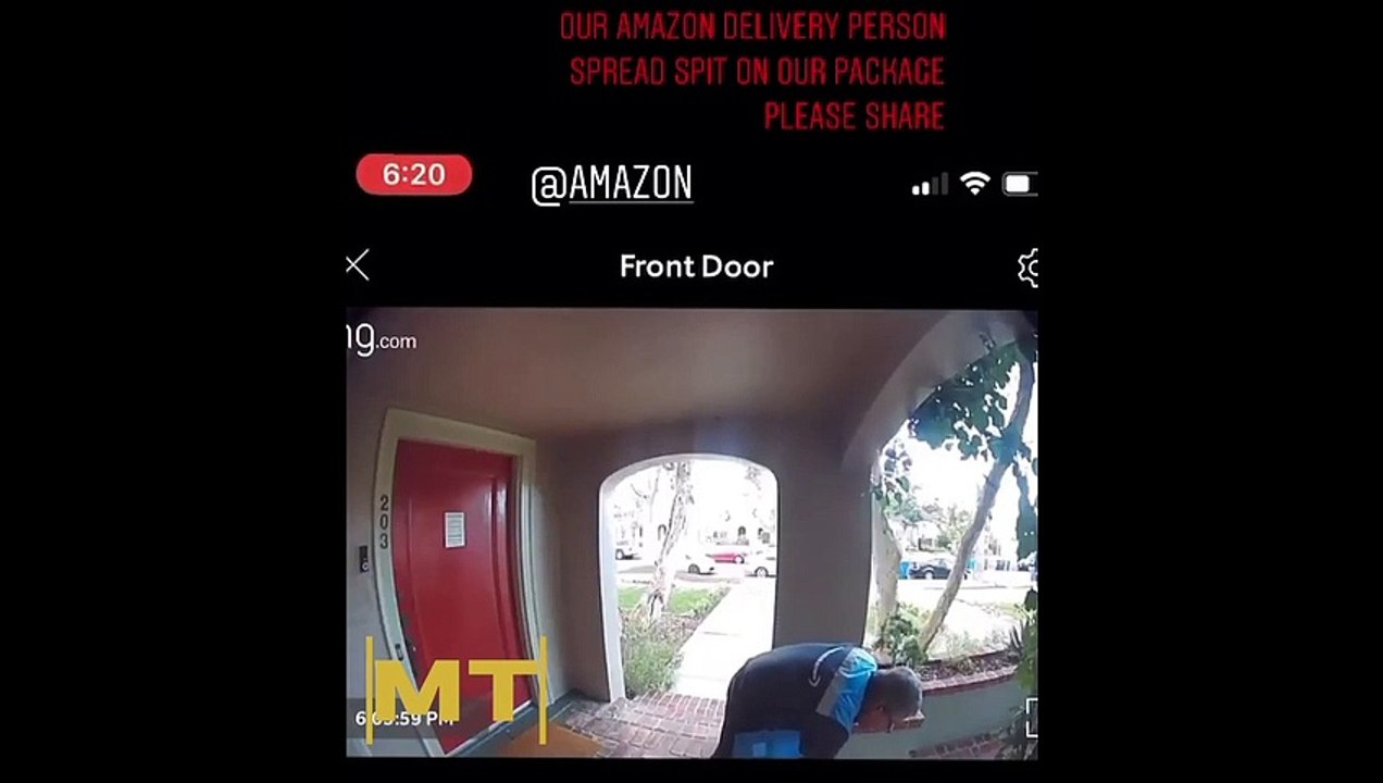 Ce livreur Amazon crache sur un colis !