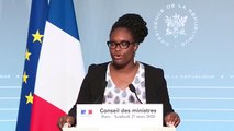 Élysée – Présidence de la République française. Compte-rendu du Conseil des ministres du 27 mars 2020.  Sibeth Ndiaye porte parole du gouvernement