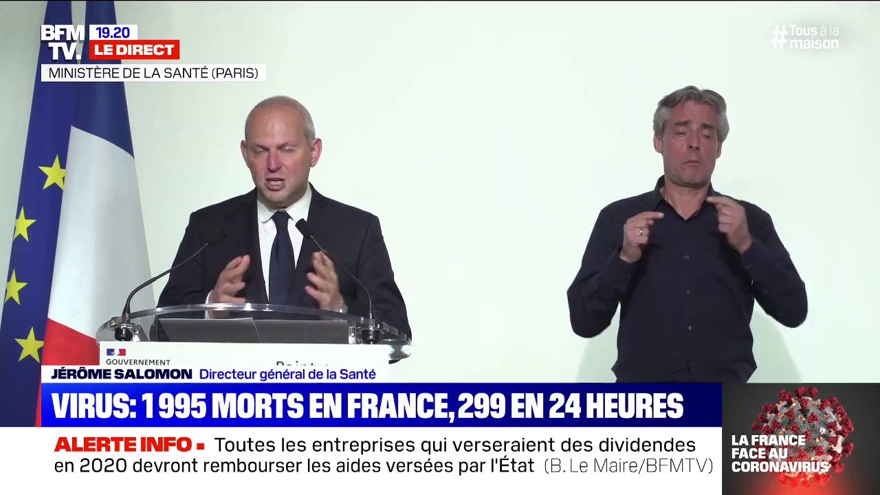 Jérôme Salomon (Directeur général de la Santé) : un taux de positivité de 30% sur les tests coronavirus réalisés en laboratoire
