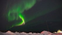 Northern lights dazzle night sky in Alaska
