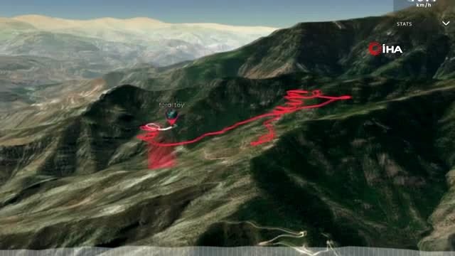 (Özel haber) Yamaç paraşütü kullanarak ilçeden il merkezine uçtular