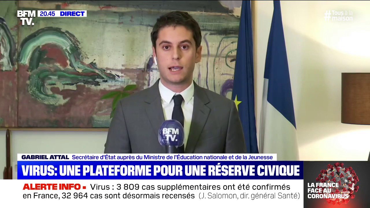 Gabriel Attal (Secrétaire d'État à la Jeunesse) : "la majorité des bénévoles a plus de 70 ans et les structures ont besoin de monde pour continuer à agir"