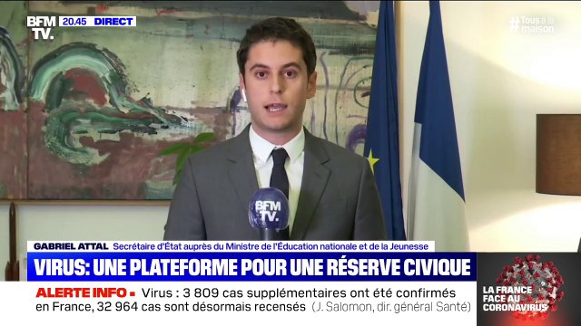 Gabriel Attal (Secrétaire d'État à la Jeunesse) : la majorité des bénévoles a plus de 70 ans et les structures ont besoin de monde pour continuer à agir