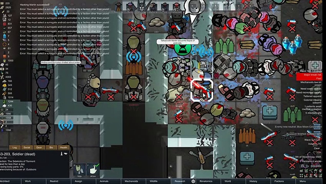 Johnson tachyondrive RimWorld Merciless Wave Survival - Episode 42