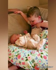 Funniest Situations When Baby Meets Siblings