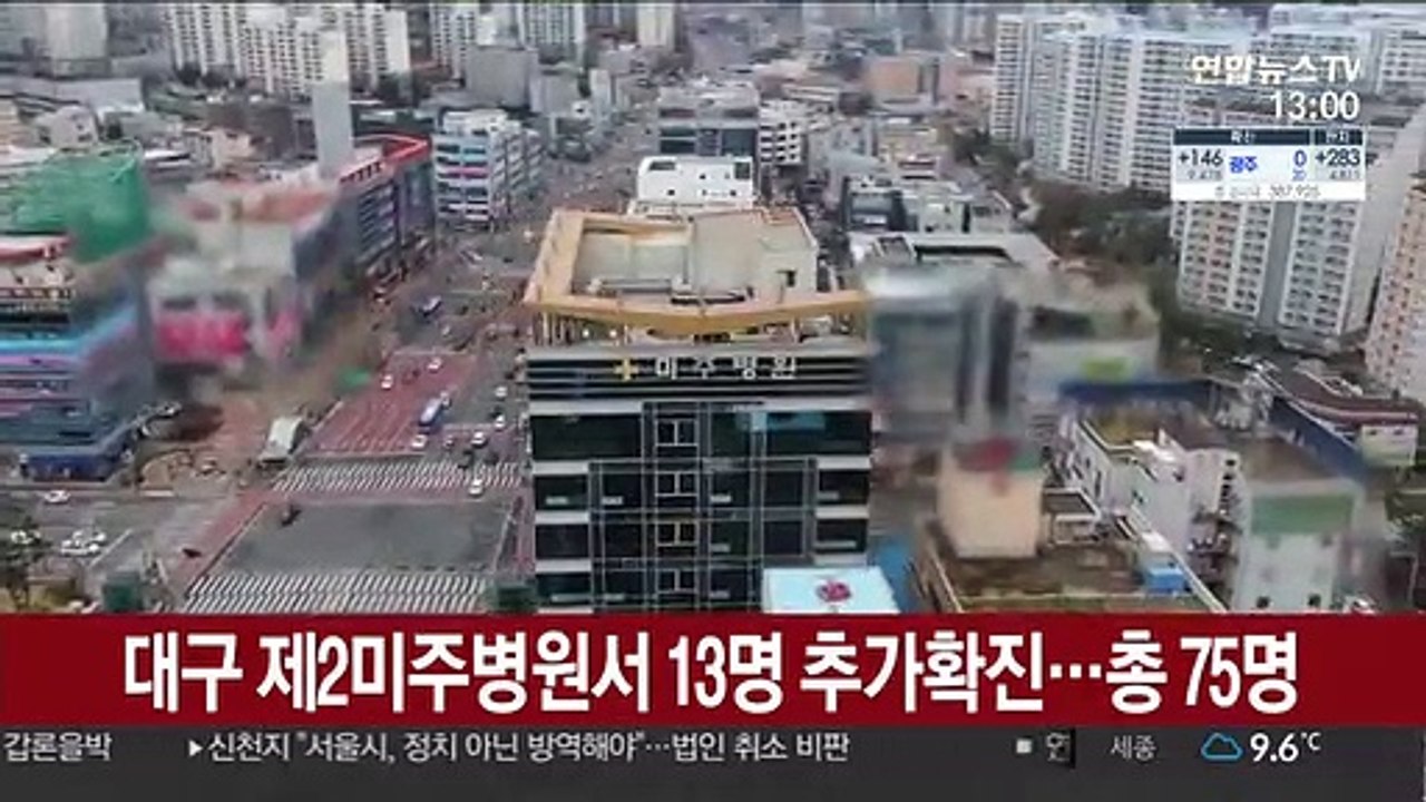 대구 제2미주병원서 13명 추가확진…총 75명