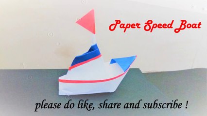 How to make a cool Paper Speed Boat Easy Paper Craft